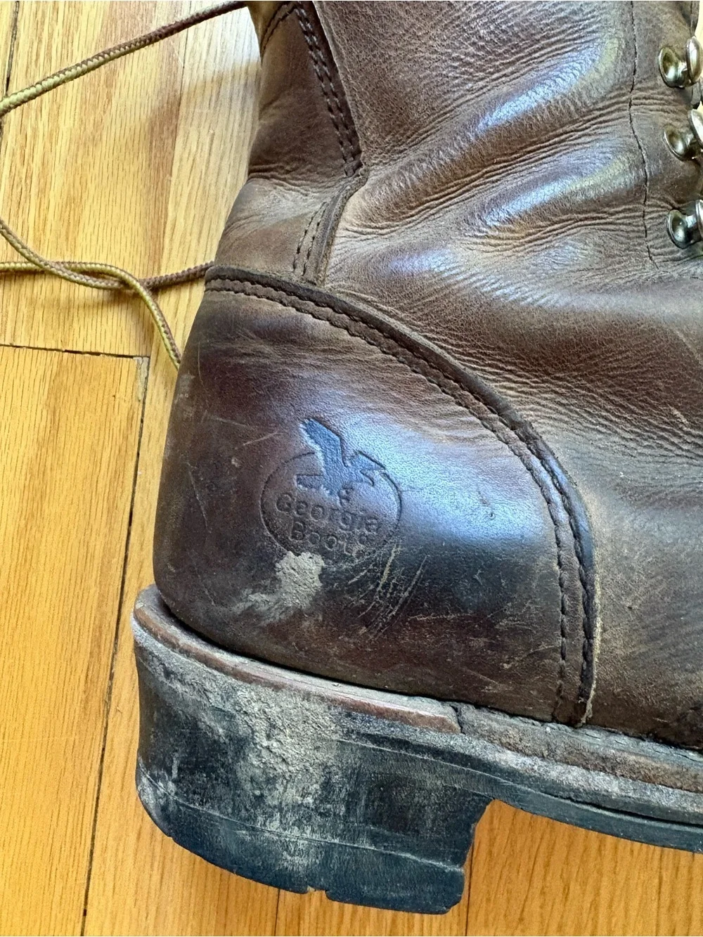 Georgia Boot Men’s Logger Steel Toe  Boots US Size 10.5 Brown